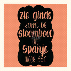 statische raamsticker met tekst Sinterklaas